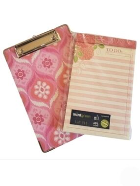MintGreen Mini Clipboard and To Do List Pad